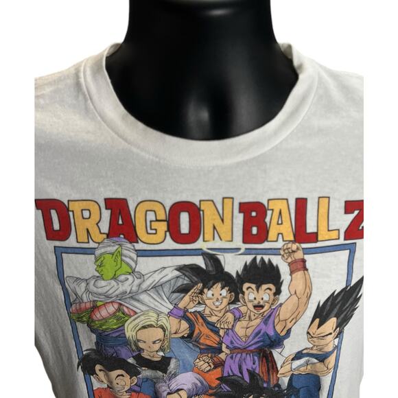 Dragon Ball Z Cartoon Kanji Characters White T-shirt Goku-Vegeta-Gohan-DBZ - Picture 5 of 8